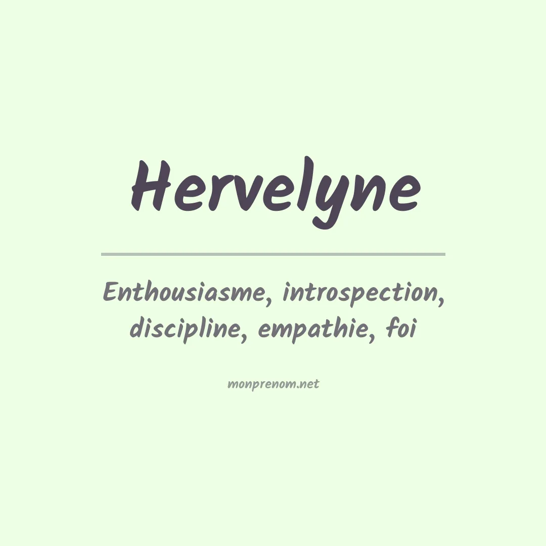Signification du prénom Hervelyne