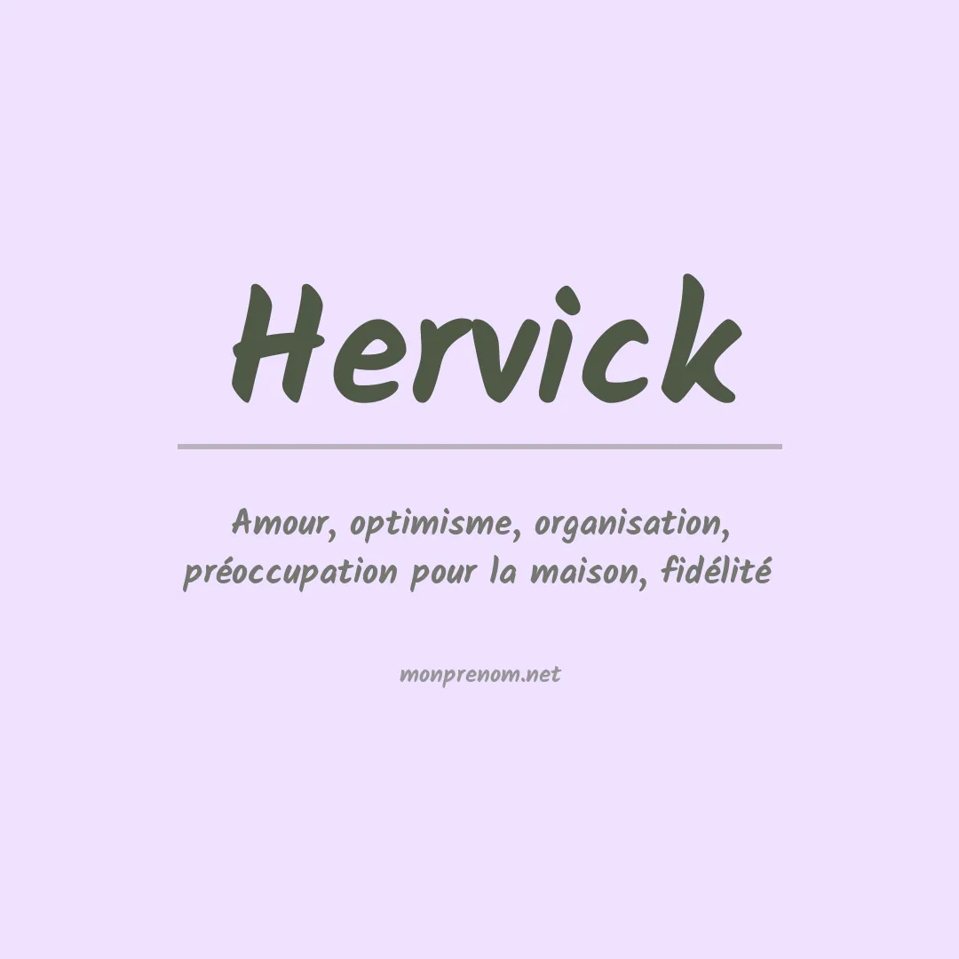 Signification du prénom Hervick