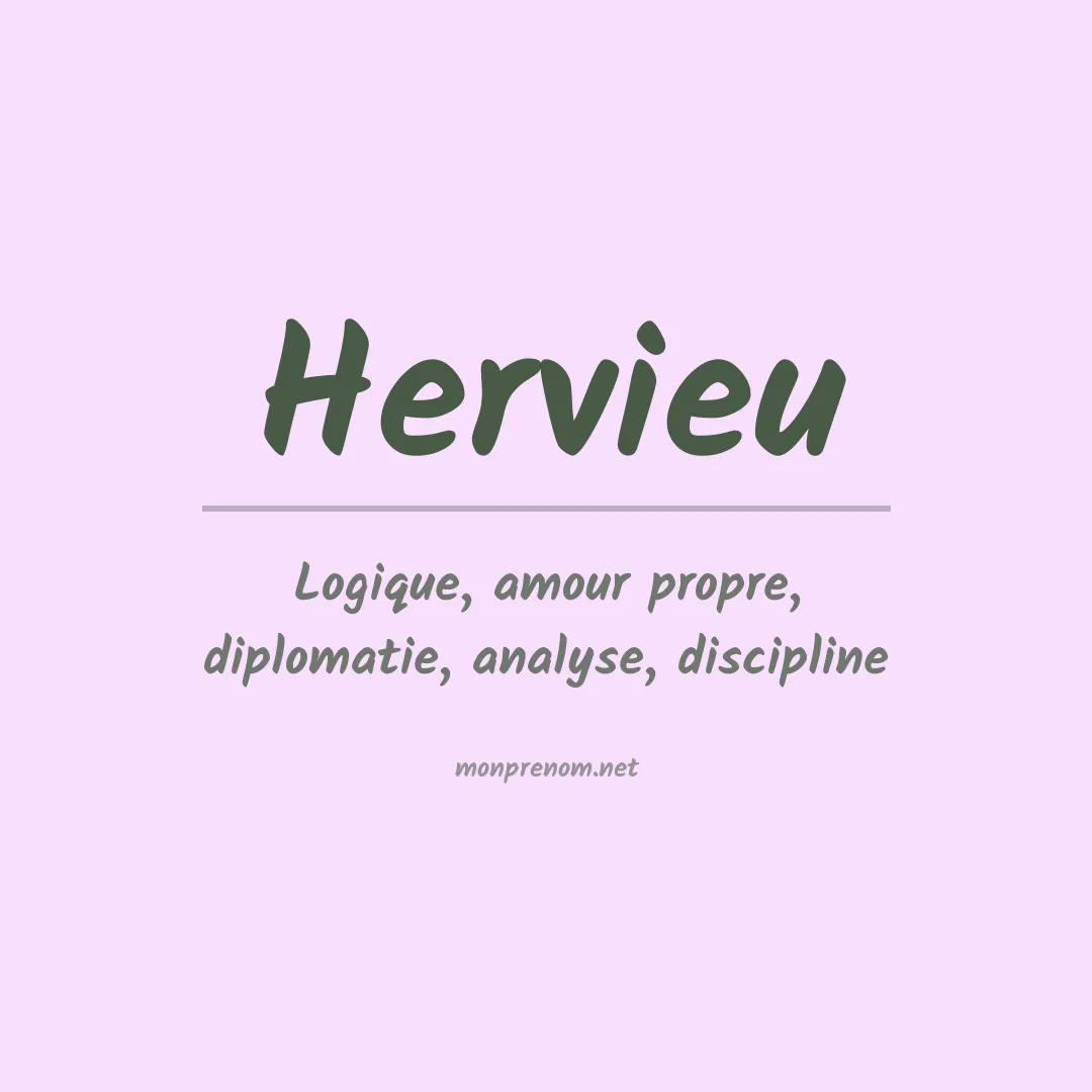 Signification du prénom Hervieu