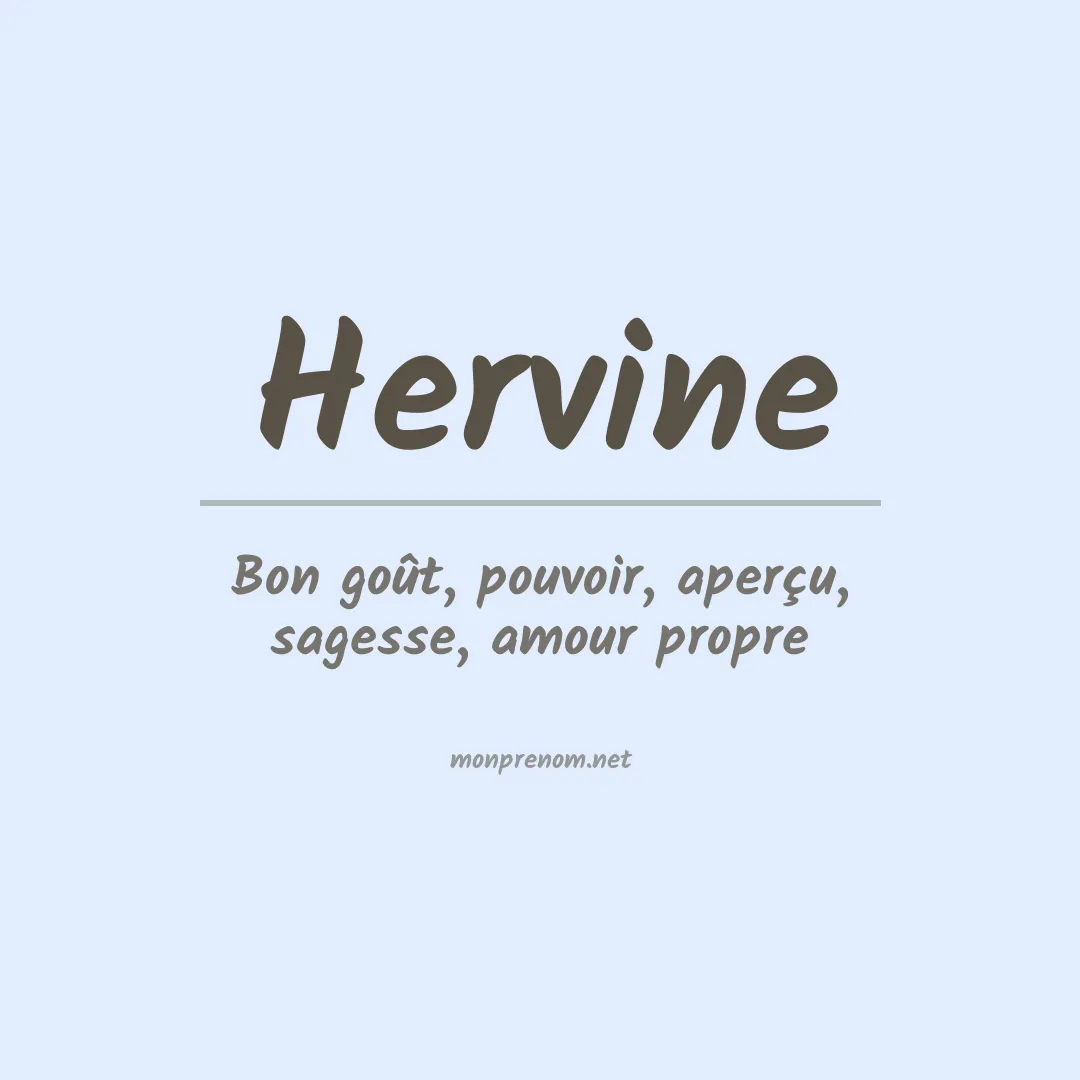 Signification du prénom Hervine