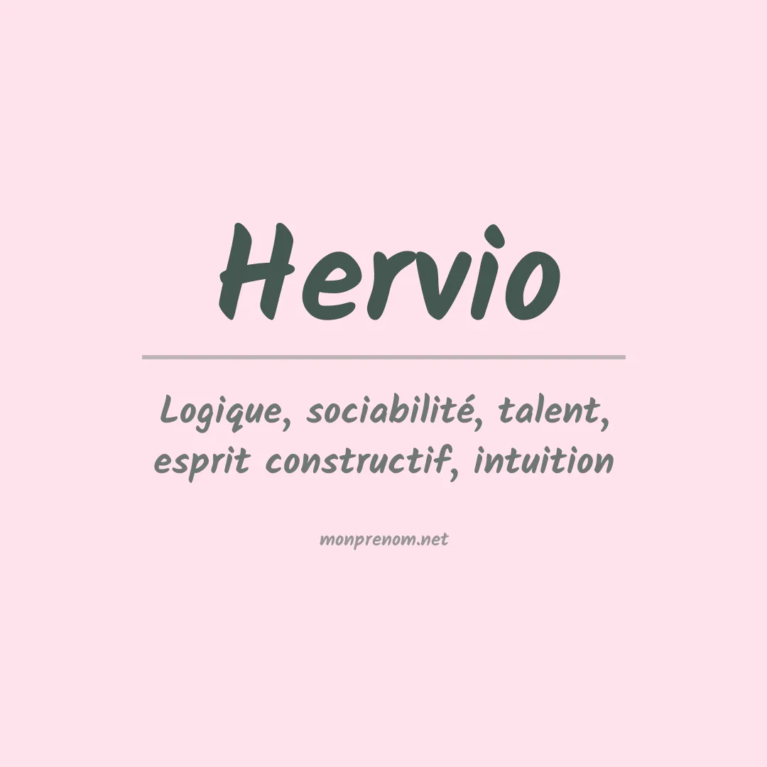 Signification du prénom Hervio