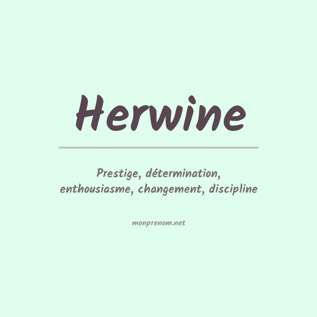 Signification du prénom Herwine