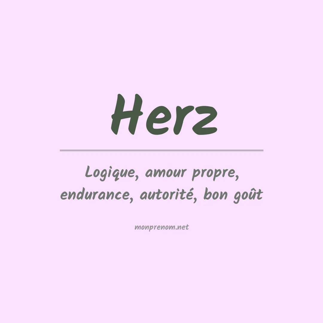 Prénom Herz