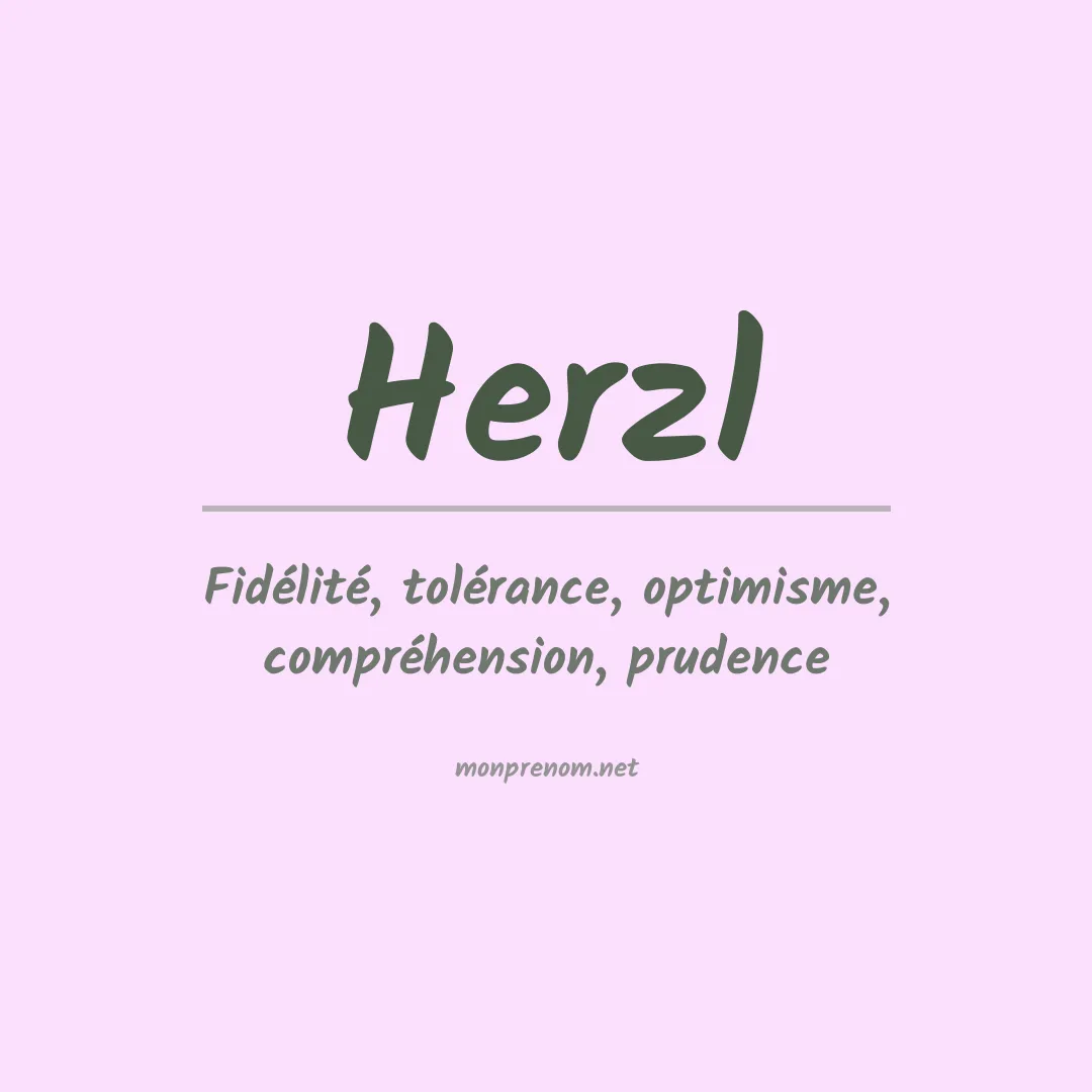 Signification du prénom Herzl