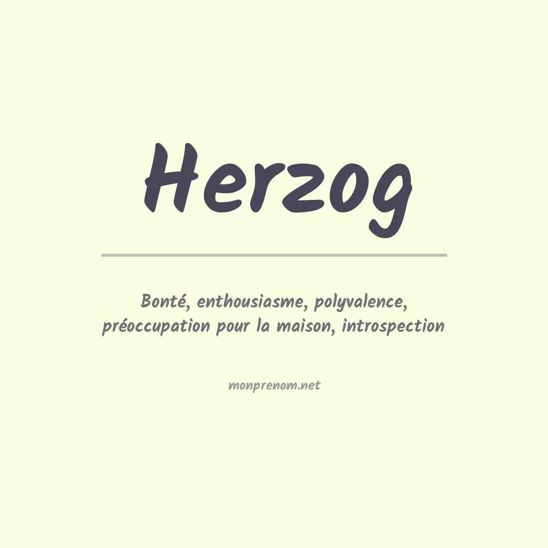 Prénom Herzog