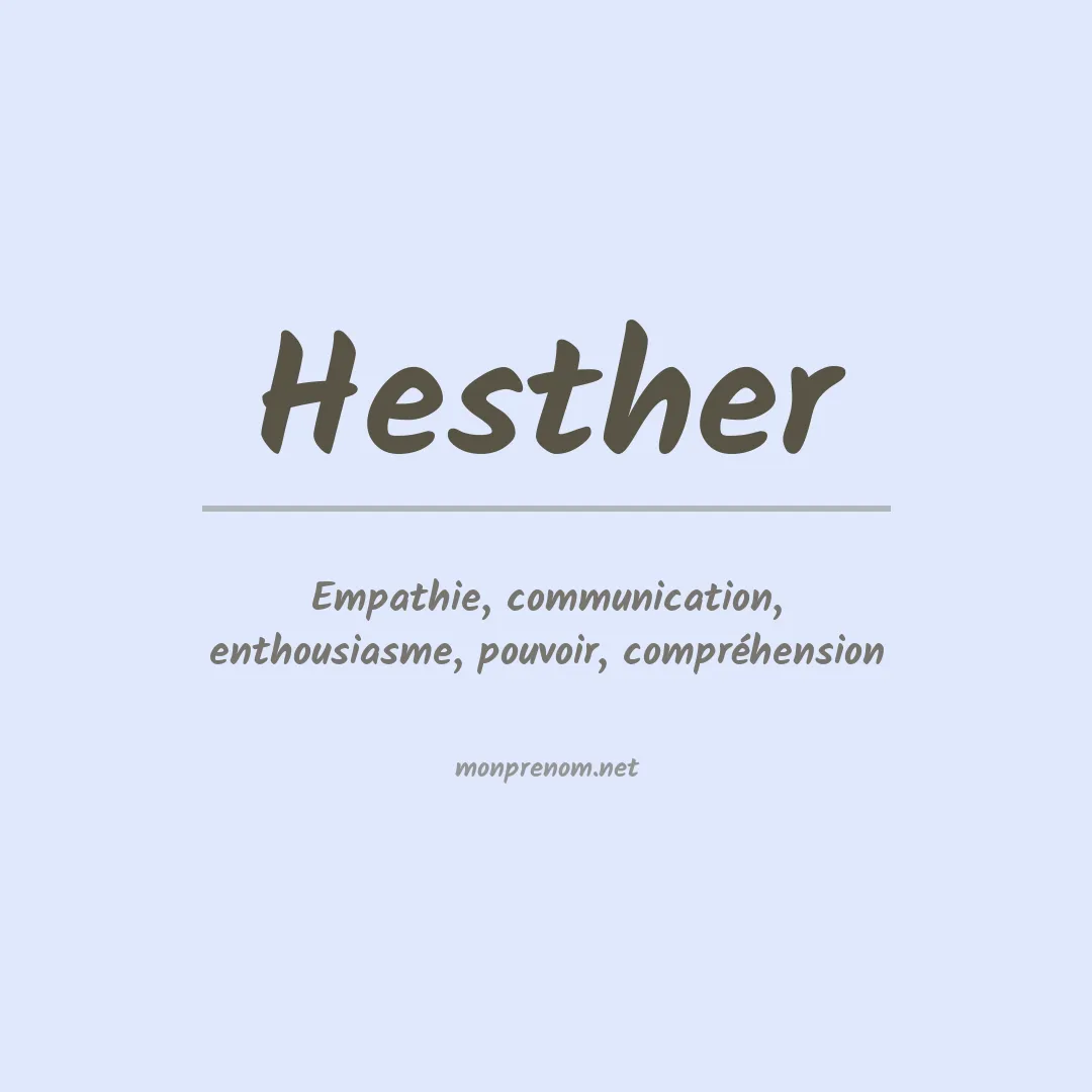 Prénom Hesther