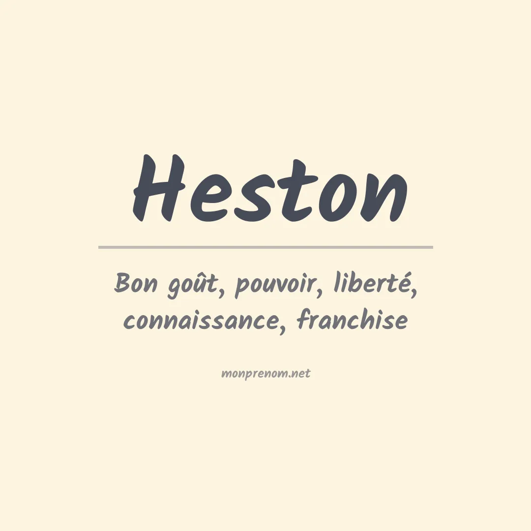 Prénom Heston