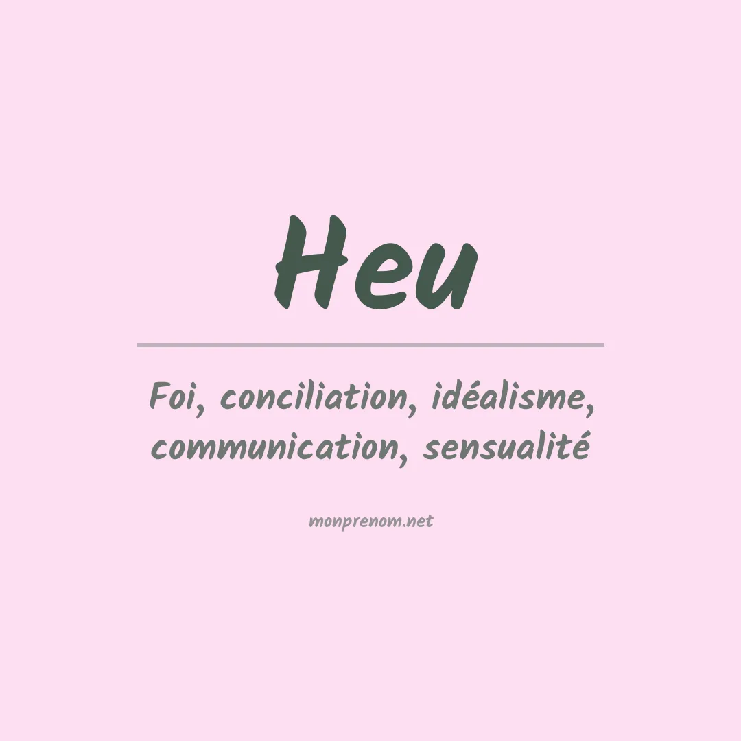 Signification du prénom Heu