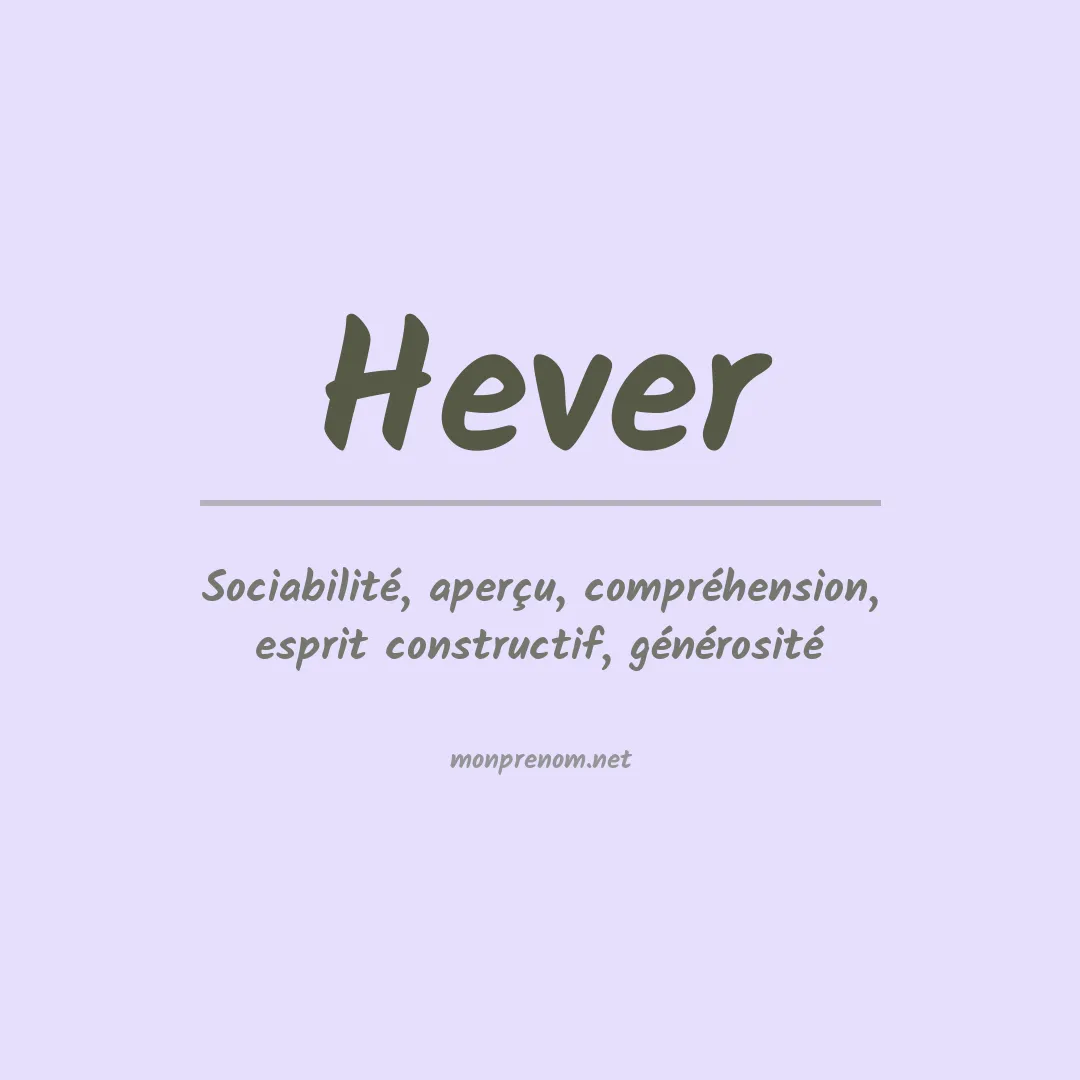 Prénom Hever
