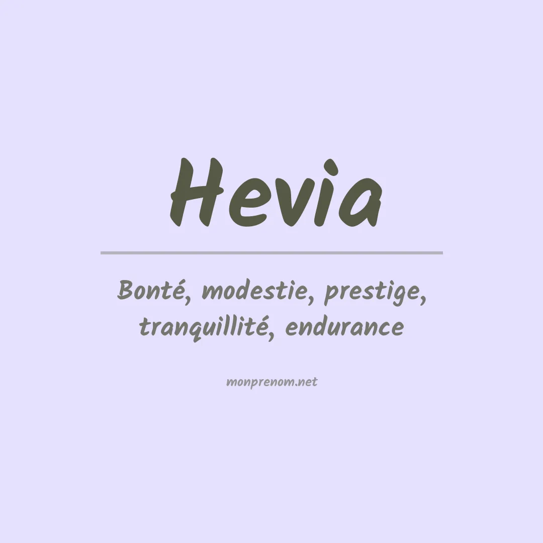 Prénom Hevia
