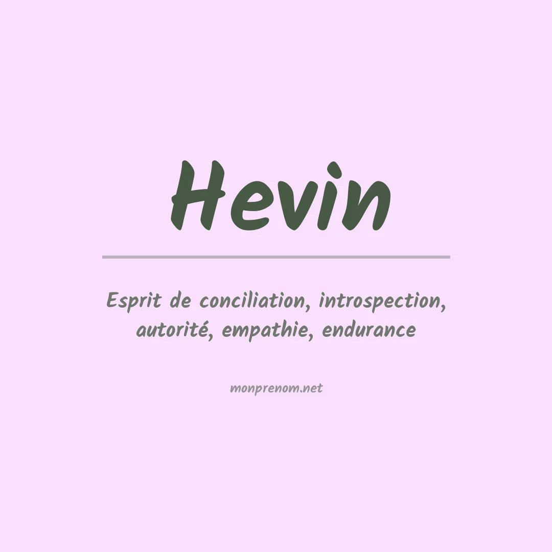 Signification du prénom Hevin