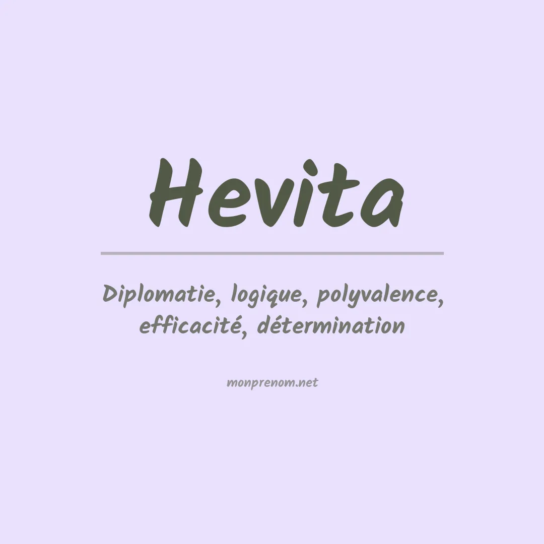 Signification du prénom Hevita