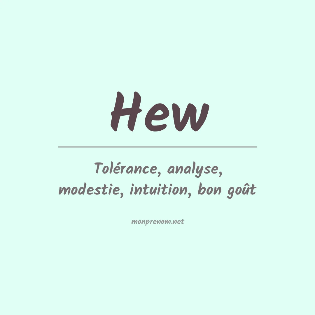 Prénom Hew