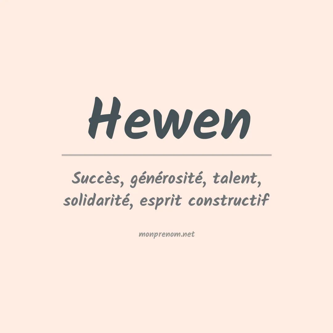 Prénom Hewen