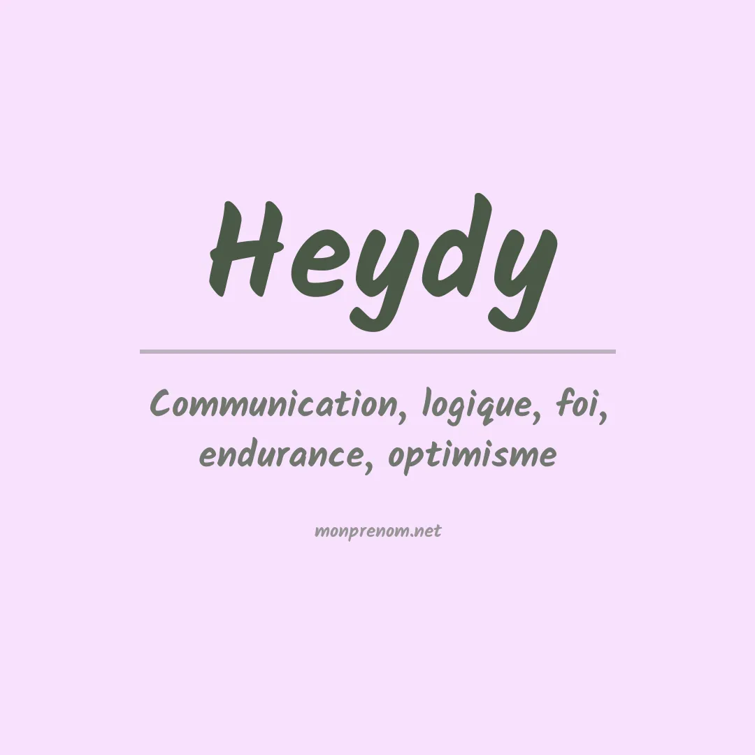 Prénom Heydy