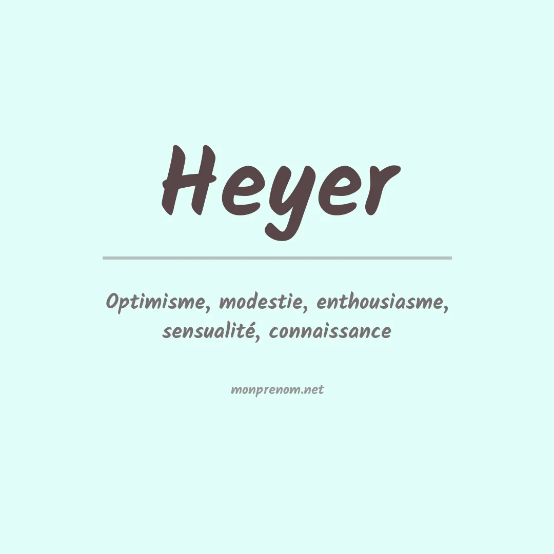 Prénom Heyer
