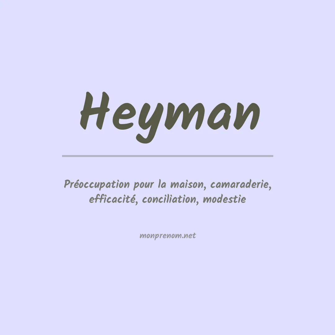 Prénom Heyman