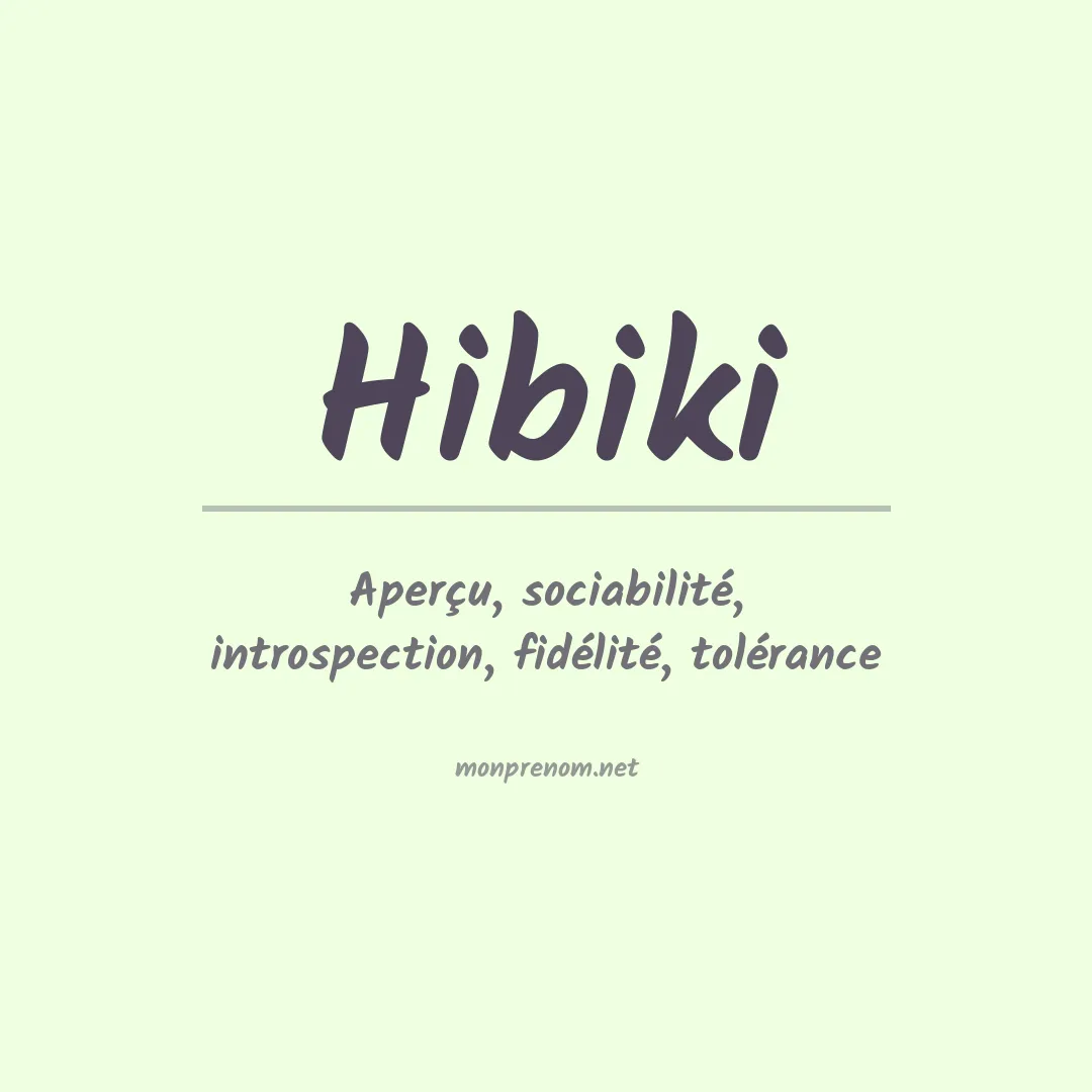 Signification du prénom Hibiki