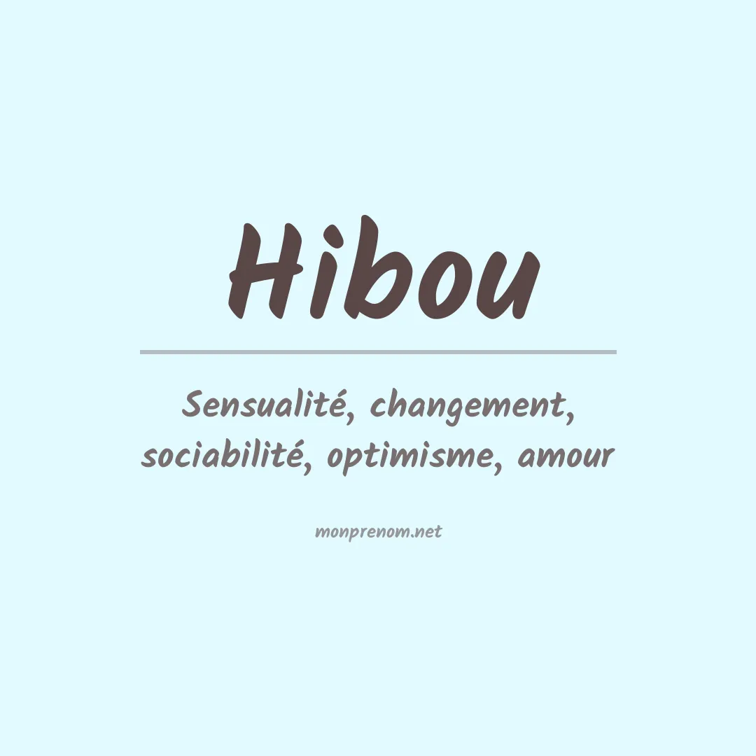 Signification du prénom Hibou