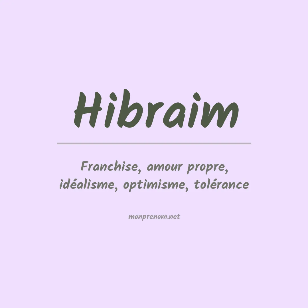 Prénom Hibraim