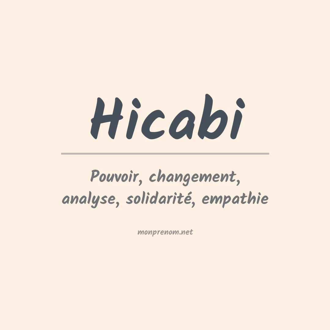 Prénom Hicabi