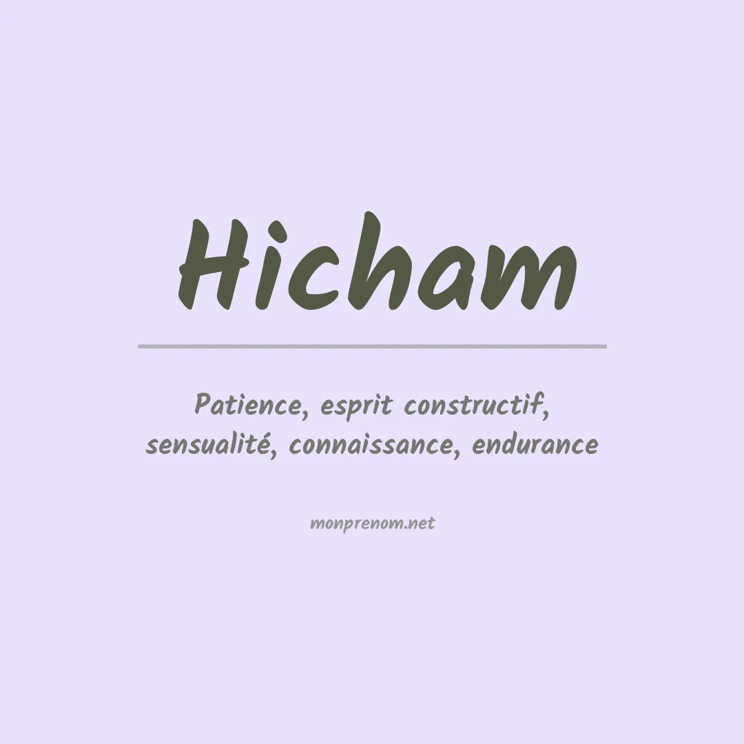 Prénom Hicham