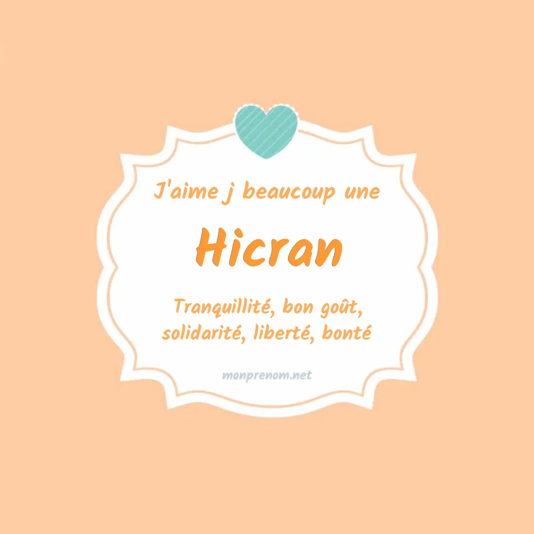J'aime beaucoup Hicran