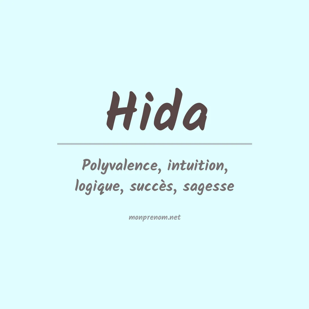 Signification du prénom Hida