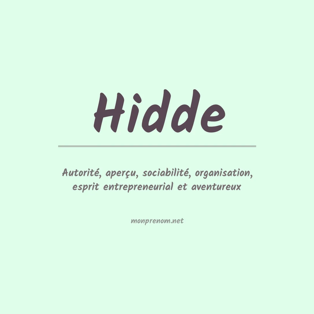 Prénom Hidde