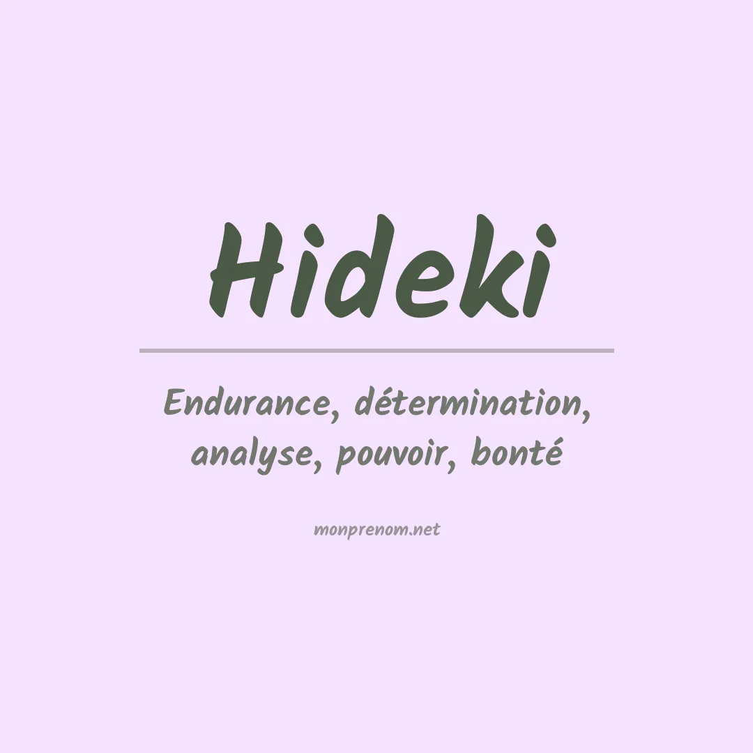 Prénom Hideki