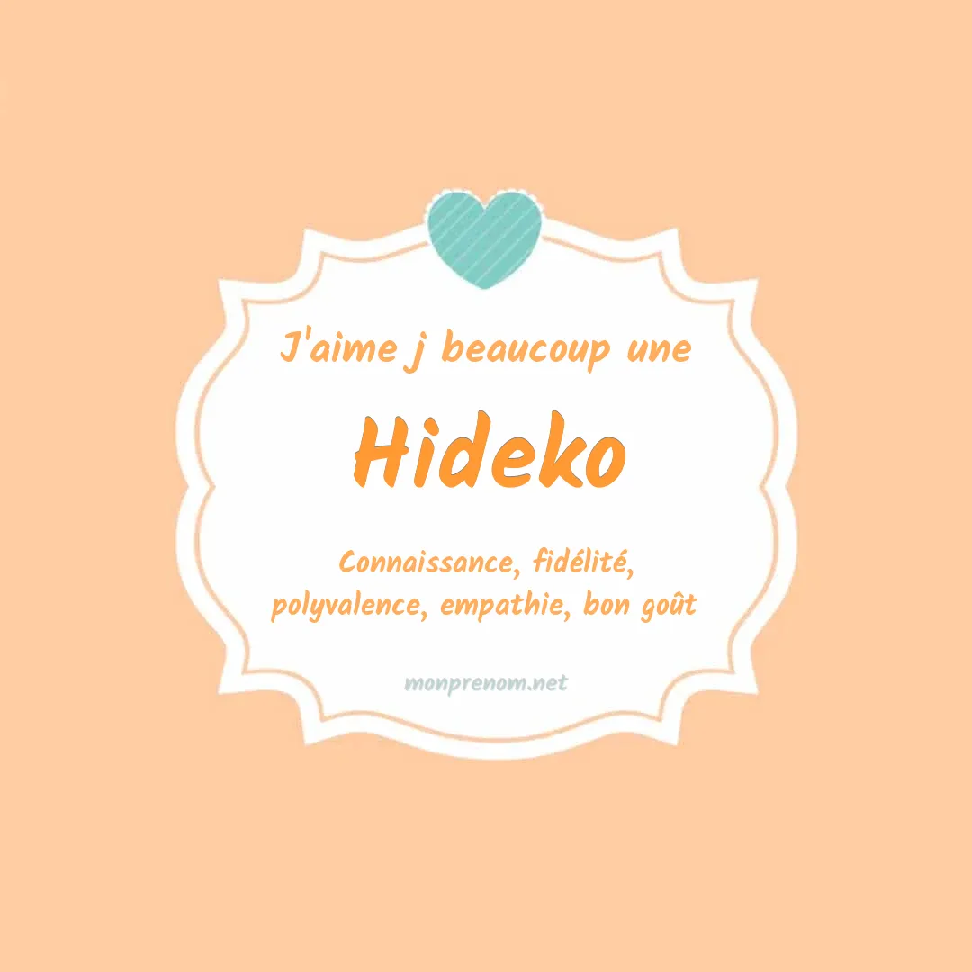 J'aime beaucoup Hideko