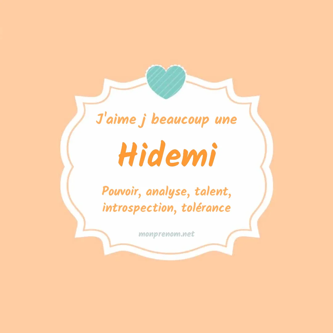 J'aime beaucoup Hidemi