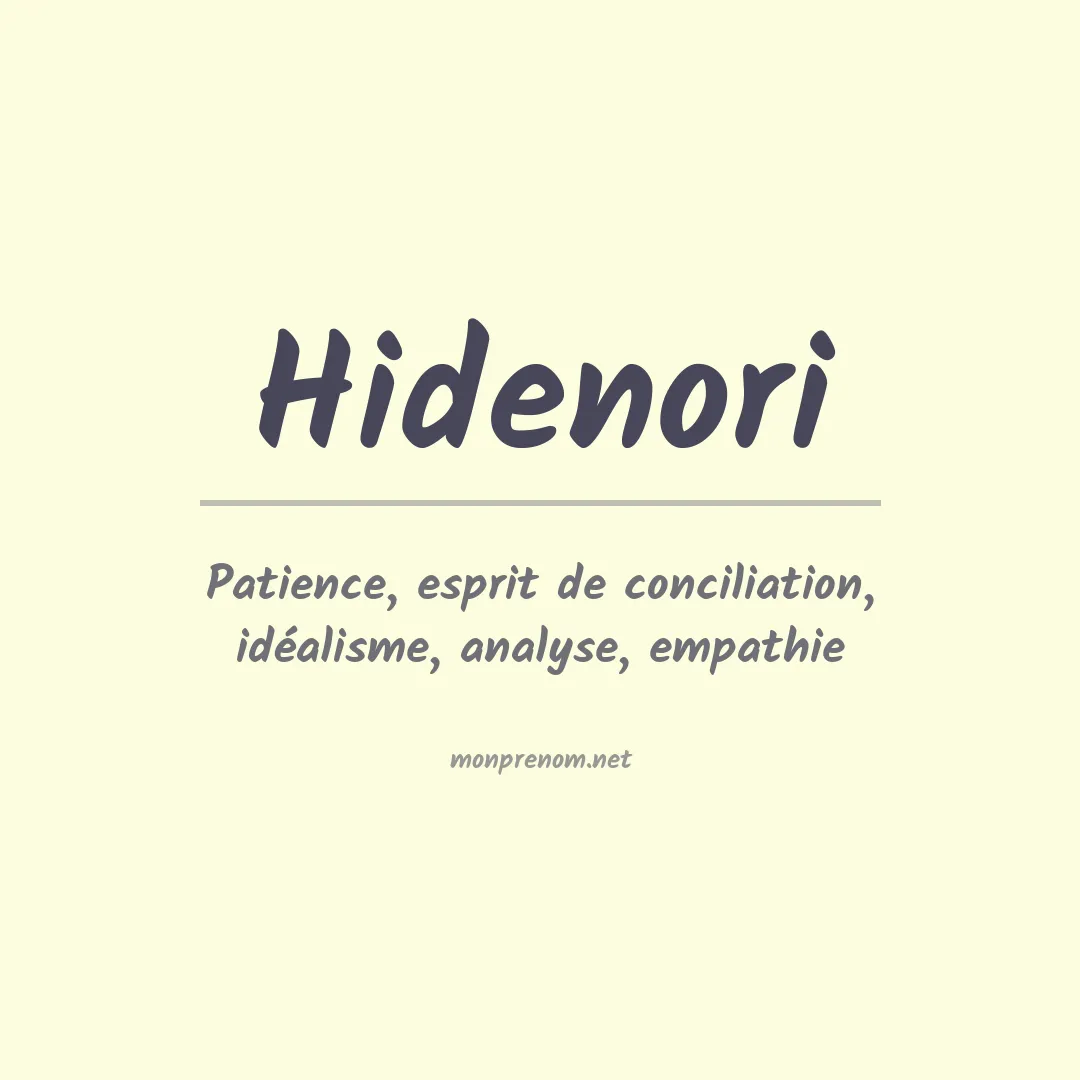Prénom Hidenori