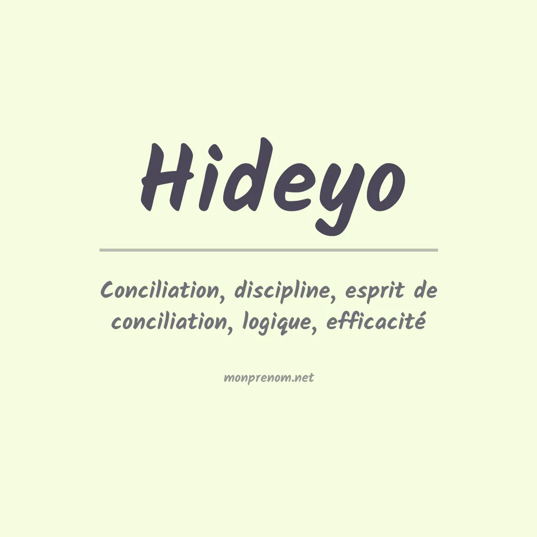 Signification du prénom Hideyo
