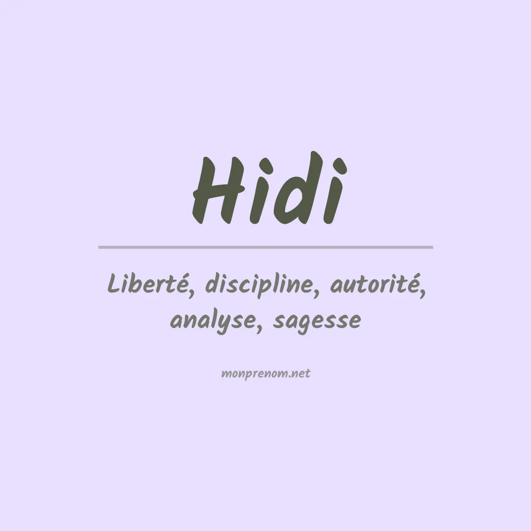 Prénom Hidi
