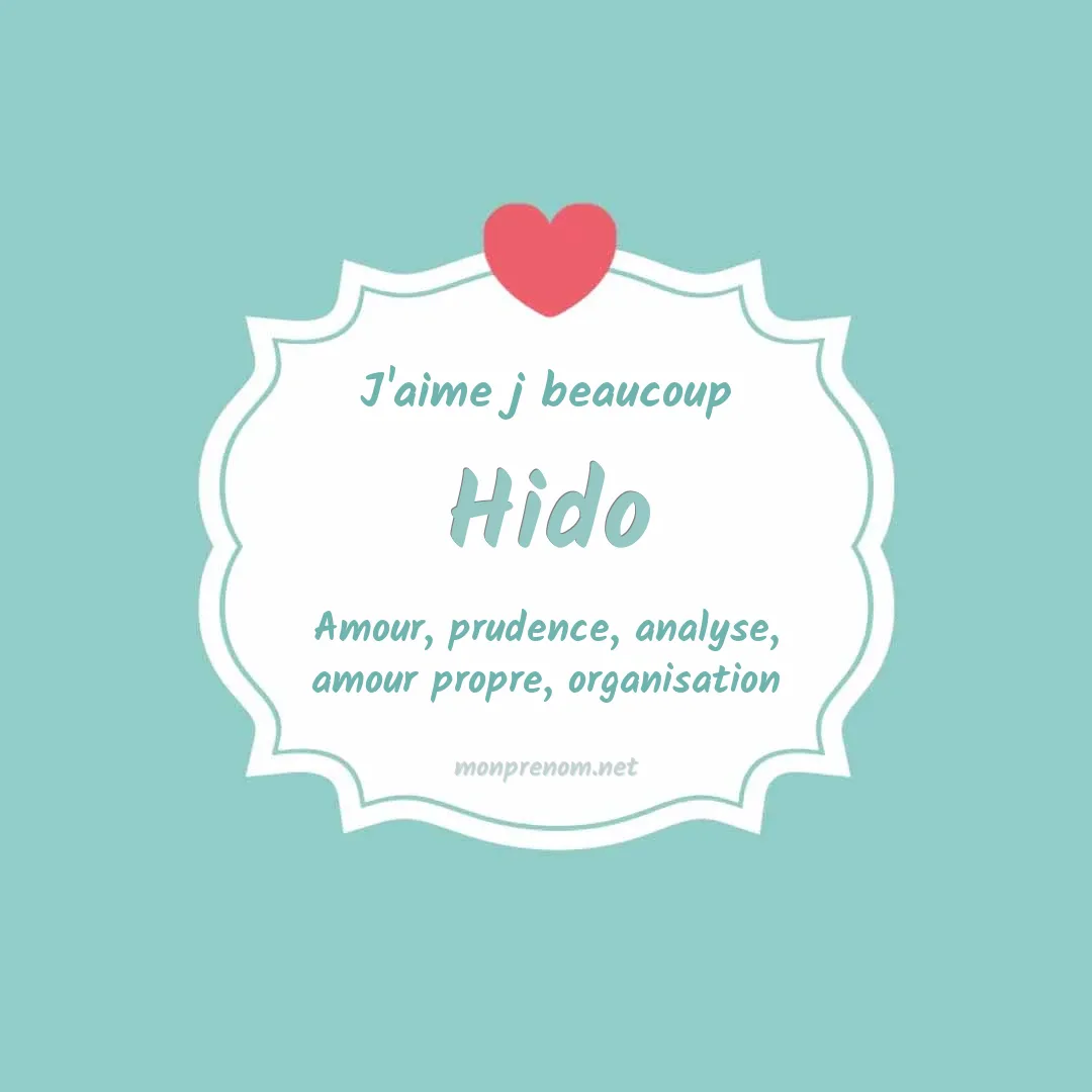J'aime beaucoup Hido