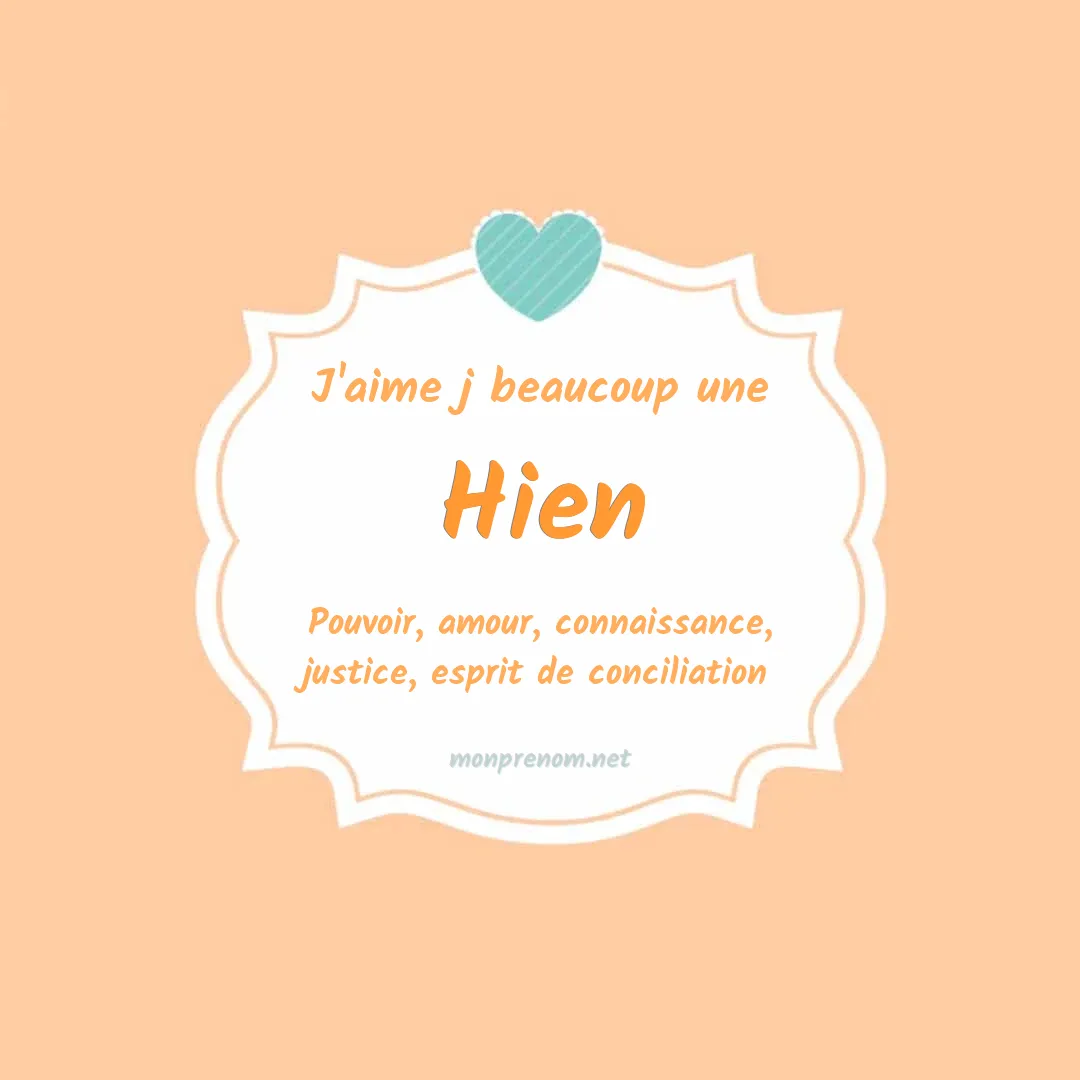 J'aime beaucoup Hien