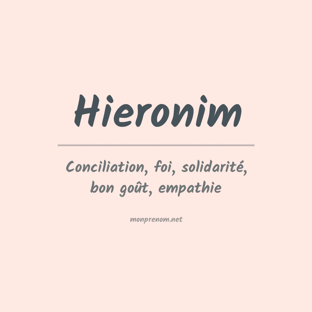 Signification du prénom Hieronim