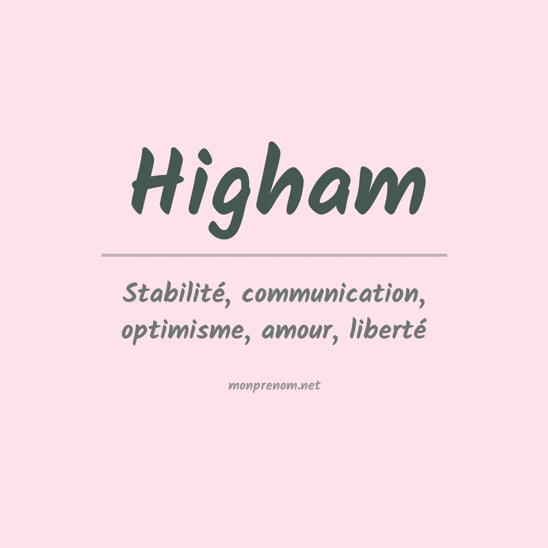 Prénom Higham