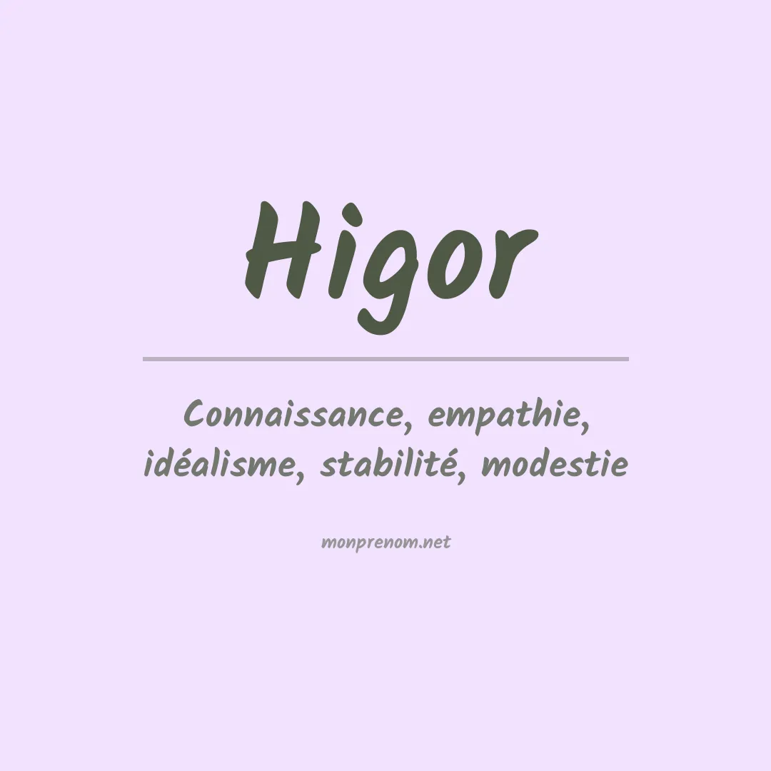 Prénom Higor