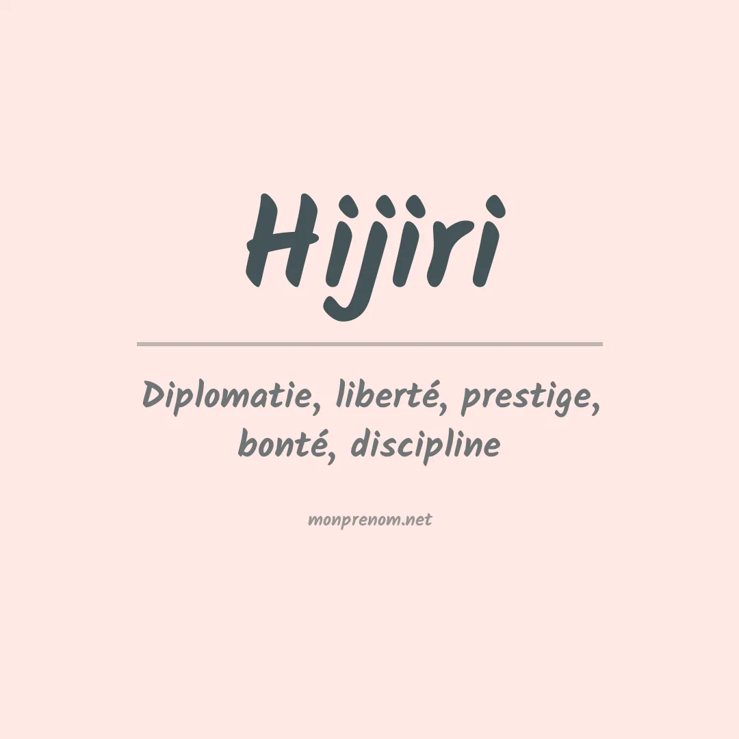 Signification du prénom Hijiri