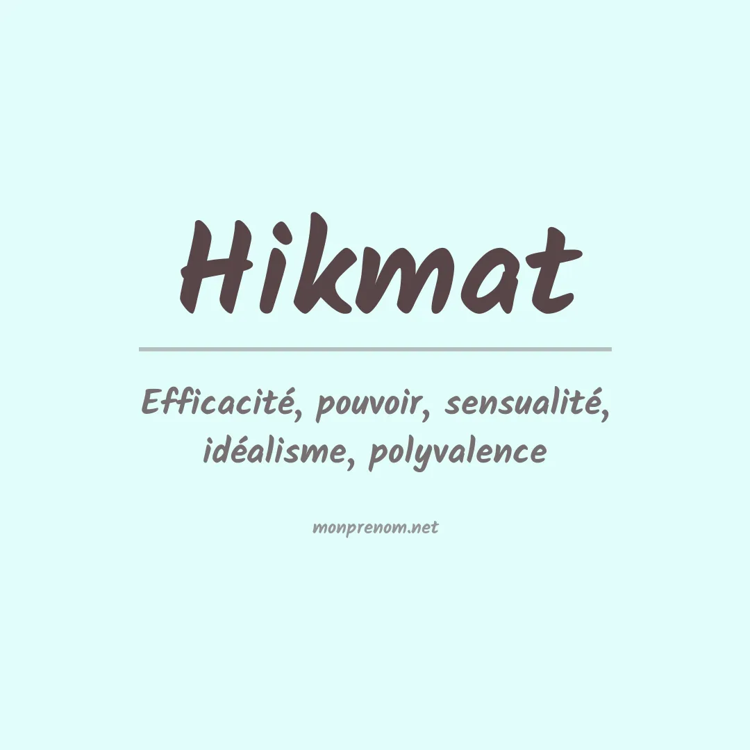 Signification du prénom Hikmat