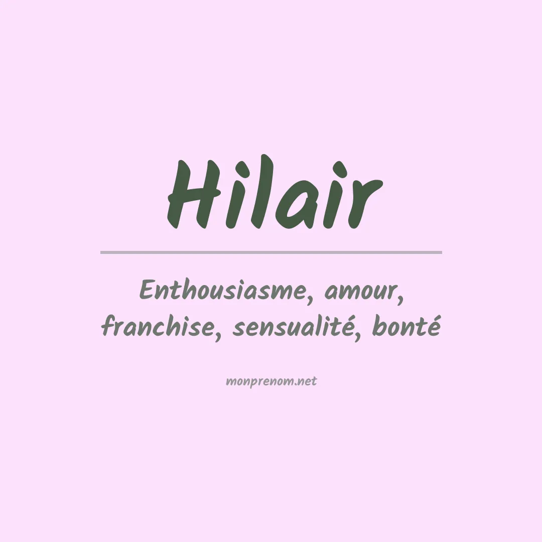 Signification du prénom Hilair