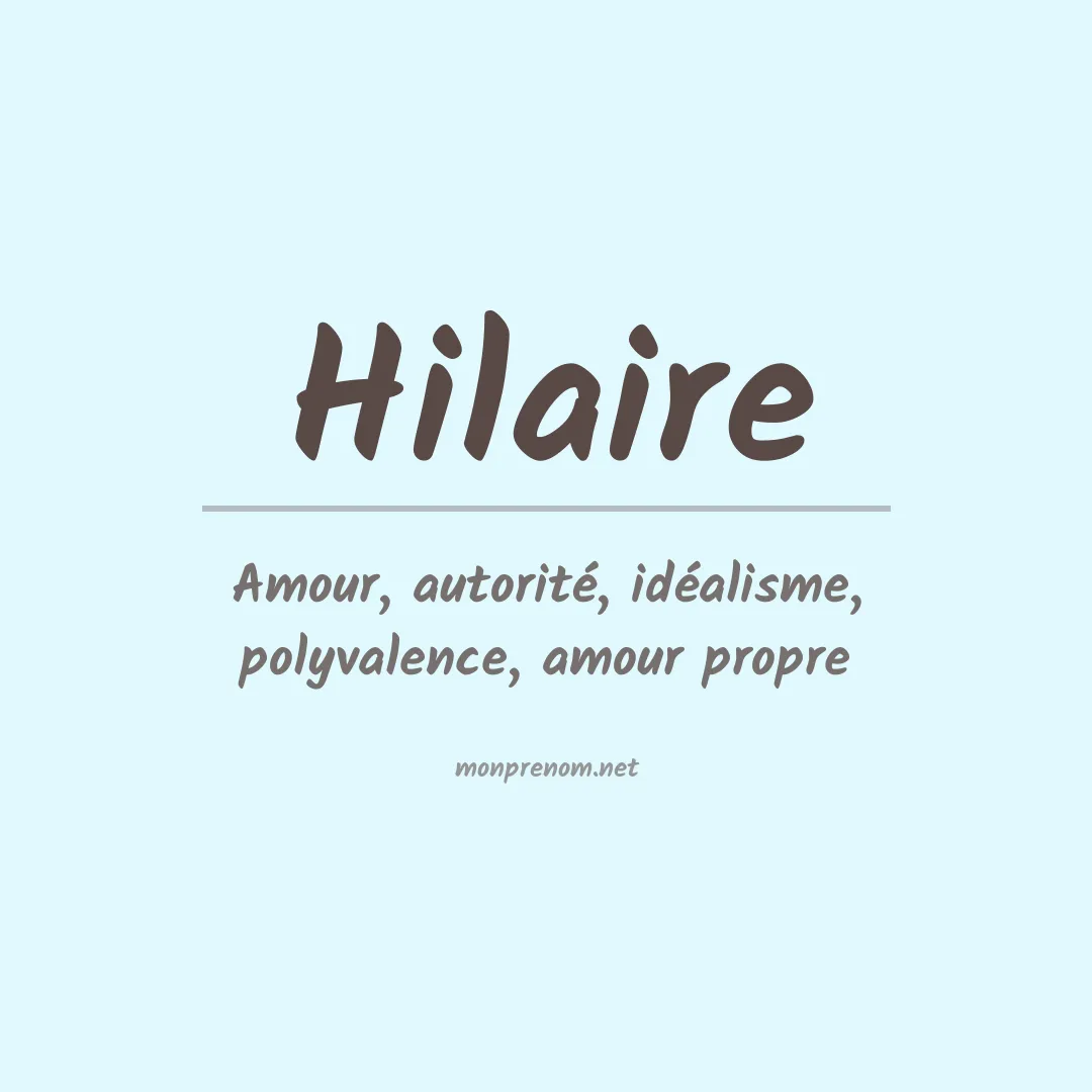 Prénom Hilaire