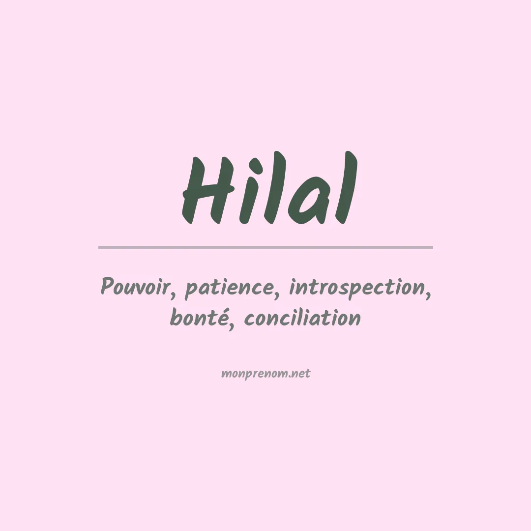 Prénom Hilal