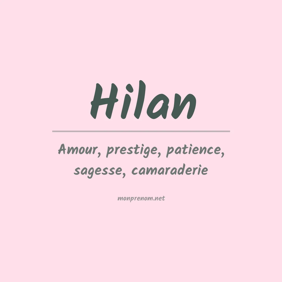 Prénom Hilan