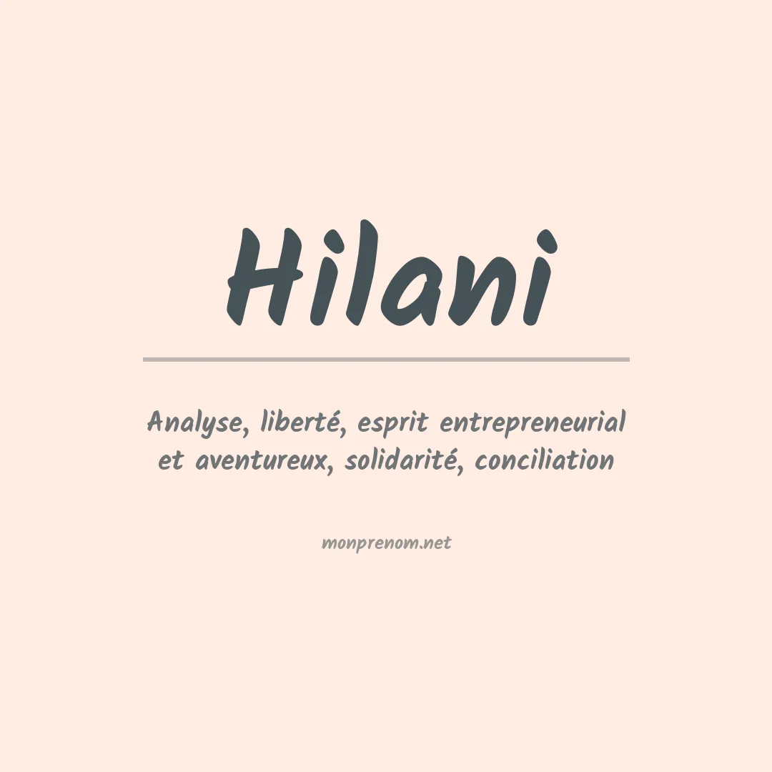 Signification du prénom Hilani