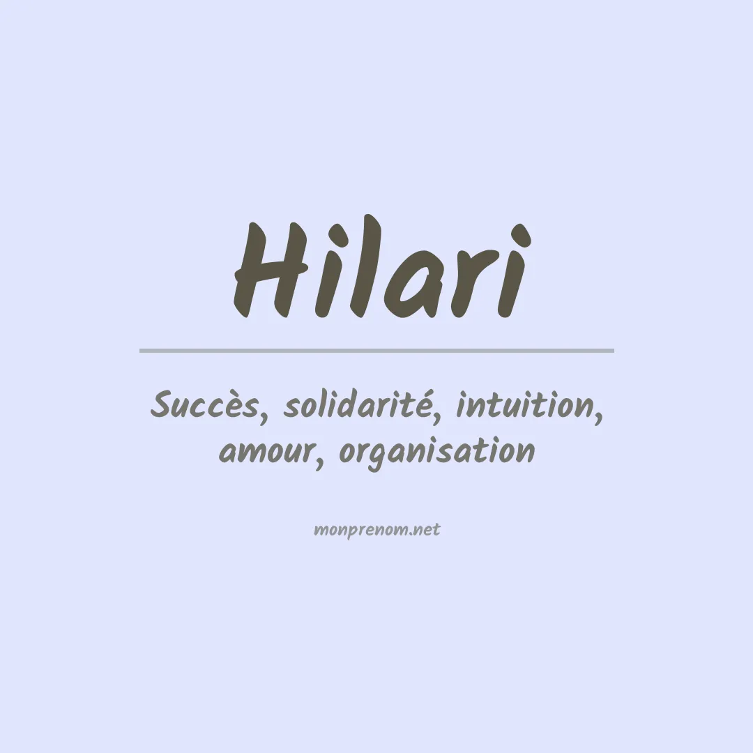 Prénom Hilari