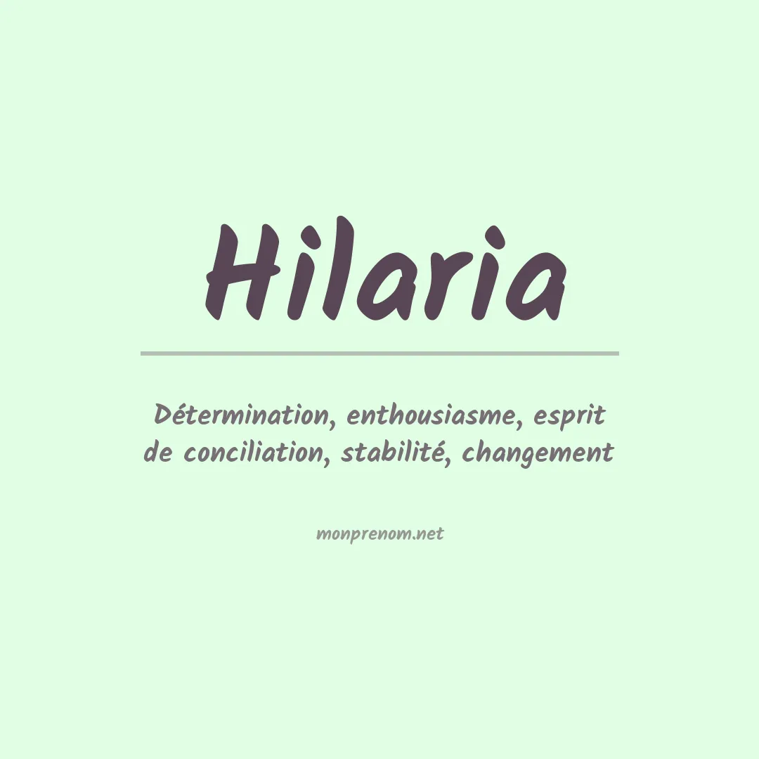 Prénom Hilaria