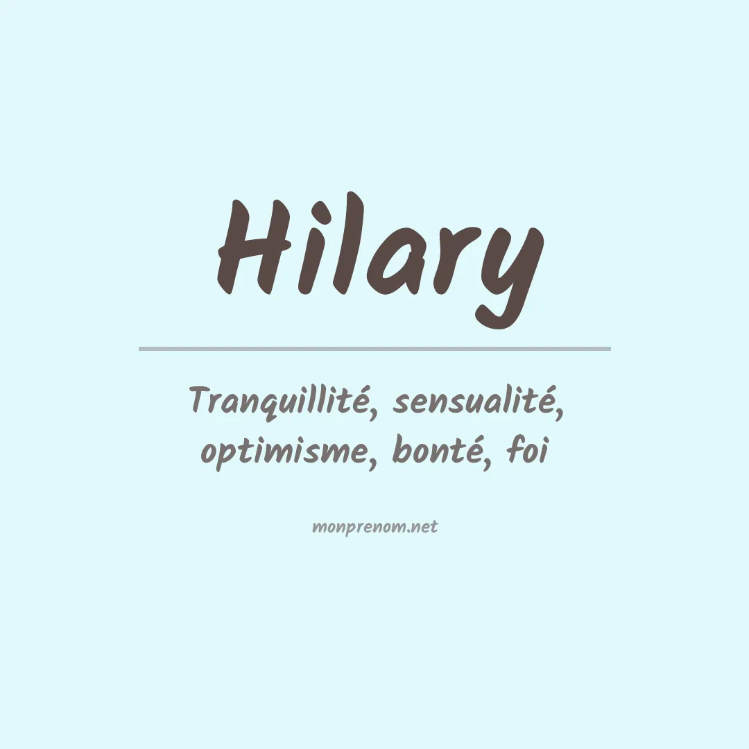 Prénom Hilary